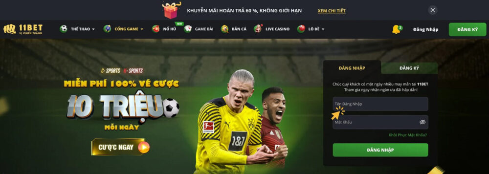 Hướng dẫn chi tiết cách đăng ký tài khoản tại nhà cái 11Bet đơn giản